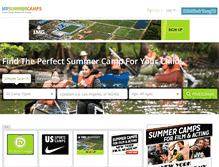 Tablet Screenshot of mysummercamps.com